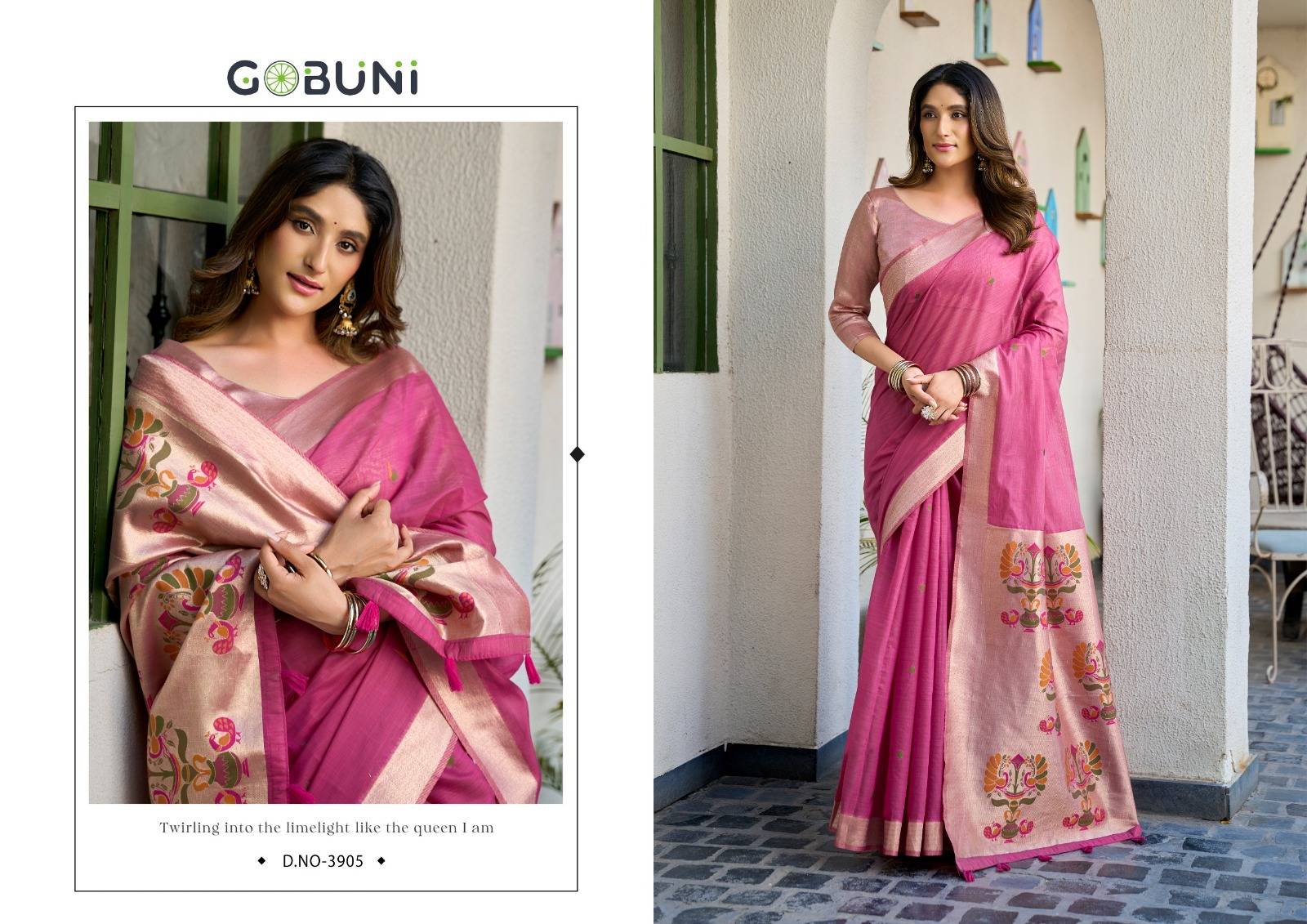 SURBHI BY GOBUNI 3901 To 3906 Series Indian Traditional Wear Collection Beautiful Stylish Fancy Colorful Occasional Wear Cotton jacquard Sarees At Wholesale Price